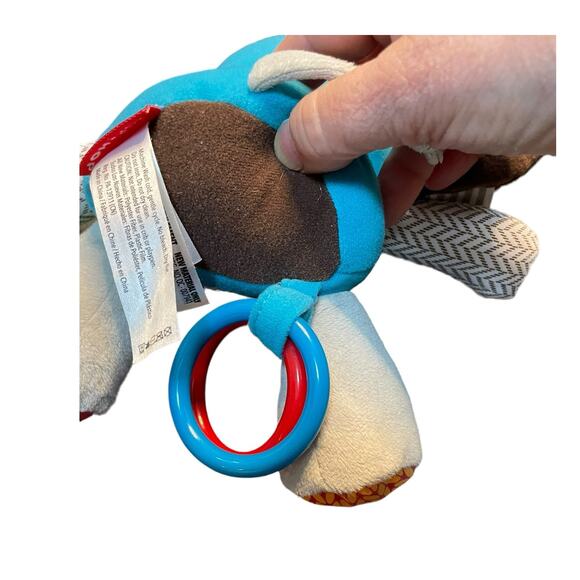 Skip Hop Plush Elephant Bandana Buddies Nursery Baby Shower Gift Crinkle Teether - Picture 8 of 12